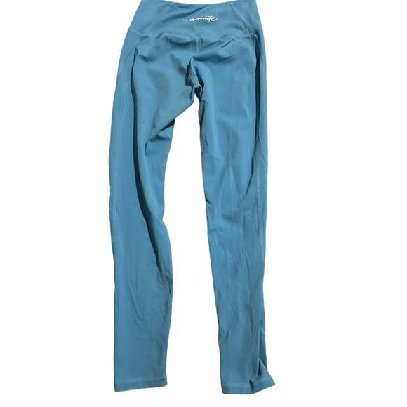 Alphalete Pulse Surge High Rise Blue Athletic Yoga workout Compression Legging - Picture 5 of 7